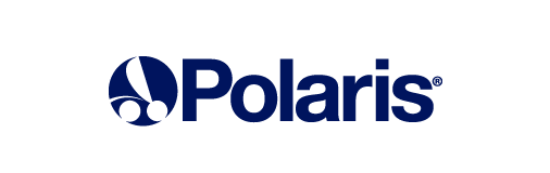 Polaris logo featuring a blue stylized circle with abstract shapes beside the word "Polaris" in bold blue text on a light background, representing excellence in pool equipment installation.